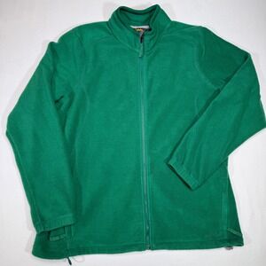 Cabela's‎ Fleece Full Zip Jacket 2XL Green Outdoor Embroidered Logo